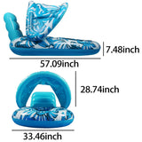 Summer Inflatable Floating Lounger Mattress With Sunshade For Pool