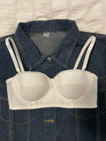 Japanese Manga Minimizer Bra Half Cup Demi Style Wireless Comfort Support Anti Sagging Lingerie Set for Large Bust 32-38 AB USA