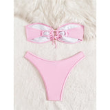 Sequins Shiny Bling Bandeau Bikini Female Swimsuit Women Swimwear Two-pieces Bikini set Brazilian Bather Bathing Suit Swim K7311