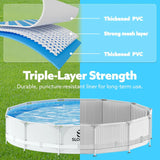 Joyfy Round Outdoor Above Ground Pool Set With Filter Pump