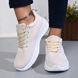 White Breathable Mesh Sport Sneakers Women Comfort Soft Bottom Non Slip Running Shoes Woman Plus Size 43 Lace Up Tennis Shoes