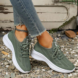 Spring Summer Breathable Mesh Sport Shoes Women Slip On Hollow Out Knitted Flats Shoes Woman Plus Size 43 Thick Sole Sneakers