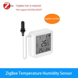 Tuya WiFi Zigbee Temperature Humidity Meter with External Probe Sensor Optional Digital LCD Screen Thermometer for Fish Tank