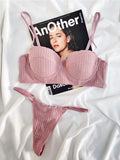 Japanese Manga Minimizer Bra Half Cup Demi Style Wireless Comfort Support Anti Sagging Lingerie Set for Large Bust 32-38 AB USA