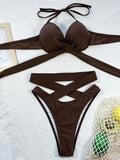 Sexy Underwired Bra Cup Female Swimsuit High Waist Bikini Women Swimwear Two-pieces Bikini set Push Up Bathing Suit Swim Lady