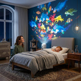 Ocean Projector LED Night Light 360° Rotating Projector Light USB Powered Dynamic Atmosphere Lamp for Living Room Bedroom Gifts
