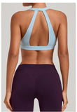 Sports Bra Gathered Neck Hanging Style Backless Tight Yoga Bra Women's Top Fitness Outdoorsports Pilates Training Gym Workout