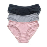 3Pcs/Set Women Lace Briefs Female Underpants Solid Color Pantys M-XL Soft Underwear Sexy Lingerie Intimates Cotton Panties