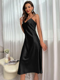 Women's Nightdress Spaghetti Strap V Neck Elegant Luxury Comfortable Breathable Loungewear Relaxing Daily Leisure Classic Style