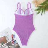 S - XL Crinkled Bikini Push Up Swimsuit Female Swimwear Women Two-pieces Bikini set With Bra Cup Bather Bathing Suit Swim V4886