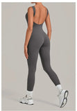 Women's Seamless Yoga Jumpsuits Fitness Sports Hip-lifting Beauty Back Sleeveless One-Piece Training Workout Running Bodysuits