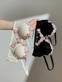 MOYISU London Anime Bralette - Delicate Wireless Bra for Set Teens, Japanese Summer Underwear Small Bust Close-Fit Subtle Allure