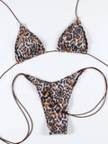 Sexy Triangle Mini Bikini Sets Micro Thongs Swimsuit Women Bathing Suit Biquini Bandage Beachwear Print Swimwear Thong Bikini