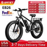 AMYET Electric Bike EB26 Adults Electric Bicycle Peak 1500W 48V 15AH e bike 26" Fat Tire Mountain Bike 31mph  Electric Dirt Bike