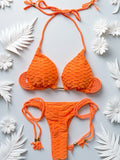 2026 new sexy bikini set with braided straps and split swimsuit 2-piece beach swimsuit
