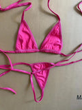 DEKA Cotton Triangle Swimwear Mini Micro Bikinis Set Women Bandage String Thong Swimsuit Type Bathing Suit High Cut Drawstring