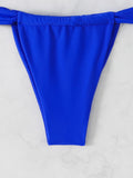 Bandeau Thong Bikinis 2026 Women Sexy Swimsuit Solid Padded Swimwear Female Bathers Bathing Swimming Swim Suit Beachwear