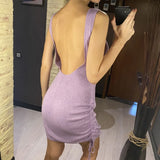 20 Colors Backless Lace Up Crochet Knitted Tunic Beach Cover Up Cover-ups Beach Dress Beach Wear Beachwear Female Women V5479