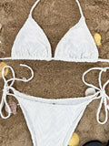 Sexy Wave Wrinkled Halter Brazilian Bikini Female Swimsuit Women Swimwear Two-pieces Bikini set Bather Bathing Suit Swim Lady