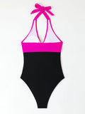 2026 Halter Swimsuit One Piece Slim Vintage Swimwear Women Sexy Bathers Bathing Swimming Swim Suit Female Beachwear XL