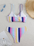 High Waist Bikini 2026 Women Strappy Swimsuit Sexy Striped Swimwear Female Bathers Bathing Swimming Swim Suit Summer Beachwear
