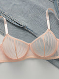 Women's Sexy Embroidered Lace Underwear With Steel Rims Push Up Breathable And Comfortable Close Fitting Underwear Set YS2864