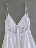 Foridol White Women Sundress Backless Sexy Casual Beach Vestidos Maxi Long A-line Fashion Holiday New Dress