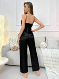 Spring And Summer Women's Pajama Set Fashionable And Breathable Halter Long Pants Two Piece Set