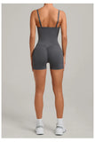 Outdoor Backless Yoga One Piece Suit Women Multiple Wearing Methods Sleeveless Slim Fit Pocket Stretch Sports Fitness Jumpsuit