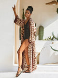 2026 Women Swimsuit Beach Cover Up dress Sleeve Kaftan Beach Tunic Long Pareos Bikinis Cover ups Summer Robe Plage Beachwear