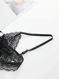 Sexy Lace Deep V Bralette for Women Casual Beach Wear bra Y2K Aesthetic Crop Top  Summer Vacation Outfit Lingerie bra A2375