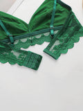Women's sexy embroidered flower lace lingerie without steel ring gathered push up straps adjustable for daily comfort bra MR2686