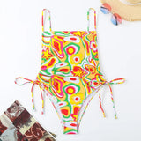2026 Floral String One Piece Swimsuit Backless Sexy Swimwear Women Bathing Suit Female Swimming Summer Beachwear Bodysuit