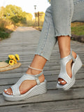 Summer 2026 Round Head Sexy Comfortable Non - Slip Casual Sandals Fashion Light Large Size Wedgeheel Sandals Women