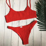Sexy Wrinkled Butterfly Printed Bikini Female Swimsuit Women Swimwear Two-Pieces Bikini Set Bather Bathing Suit Swim Lady V713