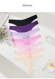 Girls Briefs Seamless Women Panties Sexy G String Ice Silk Underwear T Back Sports Yoga Thong Traceless Plus Size S-XL