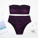 0XL - 4XL New Leopard Bikini Plus Size Large Size Swimwear Women Swimsuit Female Two-pieces Bikini set Bather Bathing Suit K3977