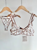 French Style Lace Underwear Set | Sexy Dotted Mesh Bra & Thong for Large Bust, Ultra Thin Slimming Anti Sag Lingerie MOYISU S-XL