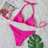 DEKA Women Diamond Bikini Set Brazilian Crystal Push Up String Bandage Swimwear Triangle Swimsuit Thong Biquini Beachwear