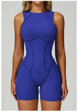 New Seamless Yoga Jumpsuits Sports Fitness Hip-lifting Backless Shorts One-piece Workout Gym Leggings Tracksuits for Women