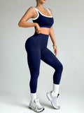 2 pcs Women's Seamless Yoga Sets Sport Leggings Bra Sportswear Woman Gym Outfit Workout Set High Waisted Yoga Clothes Activewear