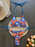 Leopard Halter Scrunch Butt Mini Micro Thong Bikini Women Swimwear Female Swimsuit Two-pieces Bikini Set Bathing Suit Swim Lady