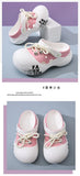 2026 New DIY Lace-up Fashion Clogs For Women Platform Slippers Thick Sole Summer Shoes Female Street Sandals Home Beach Slides
