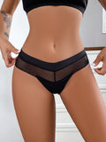 Women's 2024 New Black Daily Casual Comfortable Hip Lifting Solid Color Underwear S-XL Z2848