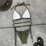 2026 New Wrap Arround Mini Bikini Female Swimwear Women Swimsuit Two-pieces Bikini Set Brazilian Bather Bathing Suit Swim V1229H
