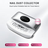 Nail Dust Collector, Foldable Large Suction Nail Dust Vacuum Cleaner, Nail Art and Manicure Fan Vacuum Cleaner