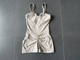 Womens Two Way Wear Bodysuit Sleeveless Yoga Stretch One Piece Romper Sexy Fitness Side Pockets Sportwears Bodysuit