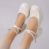 New Women Pumps Shoes Fashion Cross Strap Ladies Shallow Dress Mary Jane Shoes Female Elegant High Heel Footwear Platform Heels