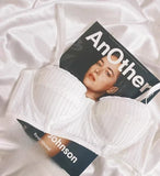 Japanese Manga Minimizer Bra Half Cup Demi Style Wireless Comfort Support Anti Sagging Lingerie Set for Large Bust 32-38 AB USA