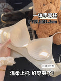 MOYISU Kawaii Anime Bra for Petite Women Seamless Milk-Skin Underwear Push-Up Enhancement Slimming Lingerie Set with Comfort Fit